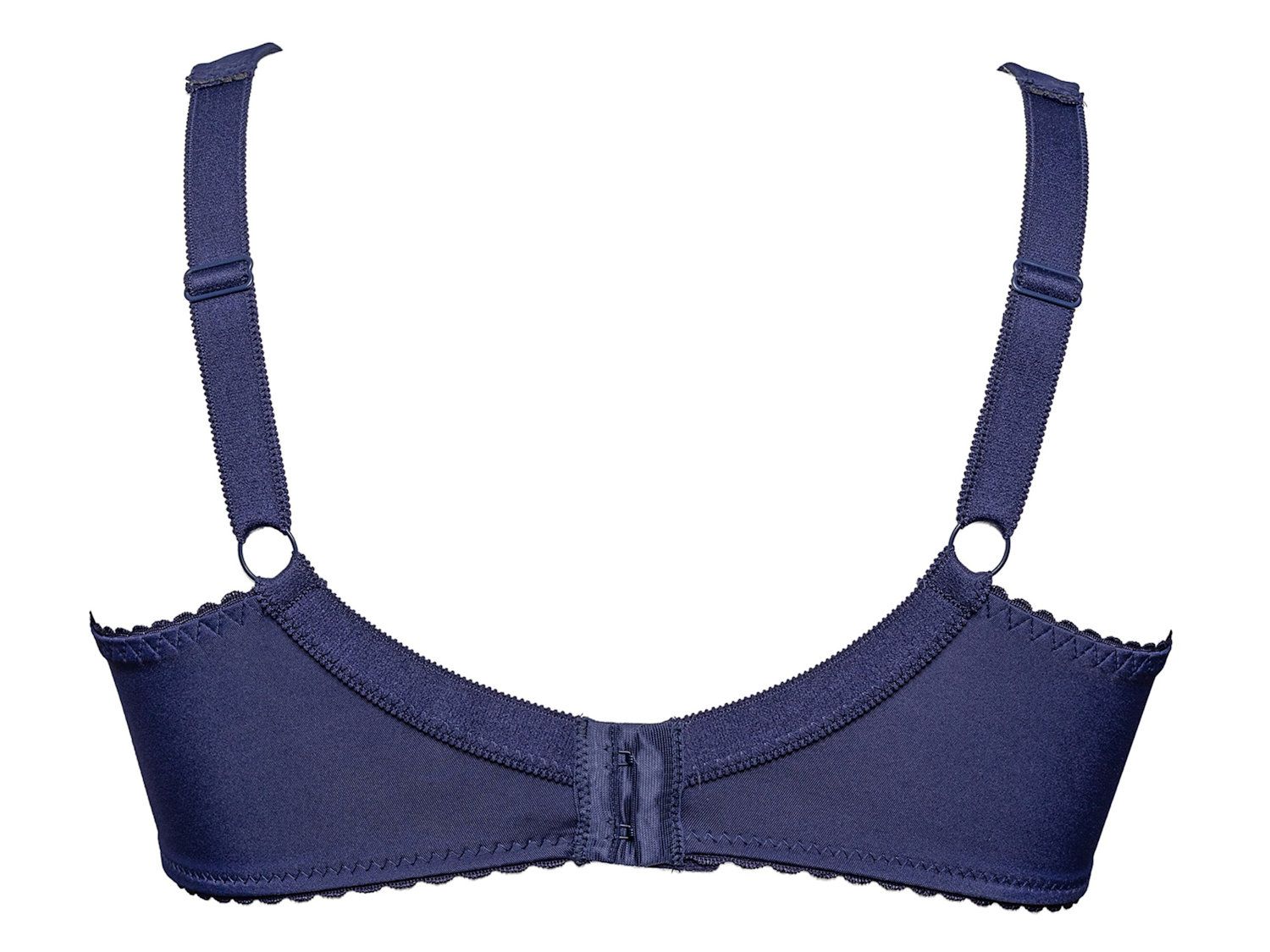 Zephyr Padded Non Wired 3/4Th Cup Push-Up Lacy Plunge Bra - Blue