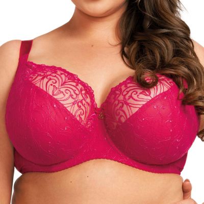 Nessa Sonata Soft UW Bra Raspberry Underwired, unpadded soft cup lace balconnet. 65-110, D-P SON-N500-MAL