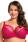 Nessa Sonata Soft UW Bra Raspberry-thumb Underwired, unpadded soft cup lace balconnet. 65-110, D-P SON-N500-MAL