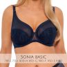 Gaia Lingerie Sonia Semi Soft Bra Navy Blue-thumb Underwired, semi soft bra. 70-105, D-L BS-1058-GRA