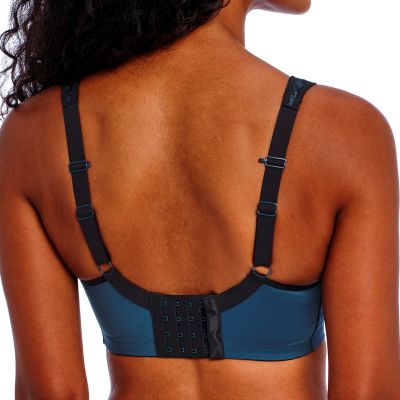 Freya Active Sonic UW Moulded Sports Bra Midnight Leopard Underwired spacer foam sports bra with convertible straps. 60-90, D-K AC4892-MIO