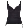 Panache Swimwear Spirit UW Plunge Tankini Black-thumb Underwired plunge tankini with adjustable sides. 65-85, F-M SW1781-BLK