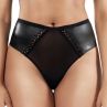 Parfait Lingerie Stevie High Waist Thong Black Faux Leather-thumb High waist thong. S-3XL P50124-BLK