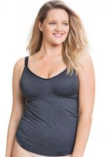 Cake Maternity Ice Cream Nursing Tank Top, Nursing Tops for Women  Breastfeeding with Built in Bra (for US F-I Cups), Black, Large 