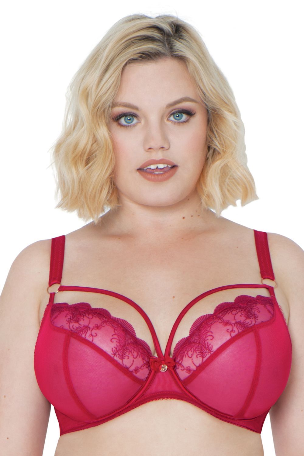 Scantilly By Curvy Kate Surrender Plunge Bra Red Lumingerie Bras And