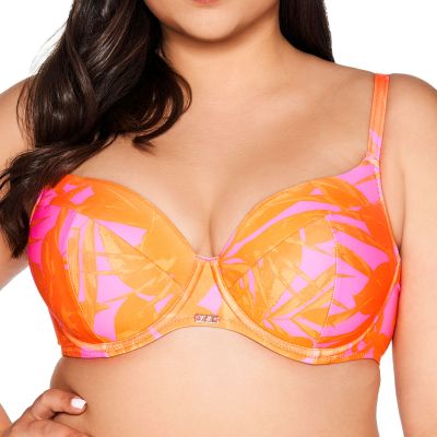 Ava Swimwear Tangerine UW Padded Bikini Bra Padded and underwired, full cup bikini bra. 70-100, D-L SK-214-TAN