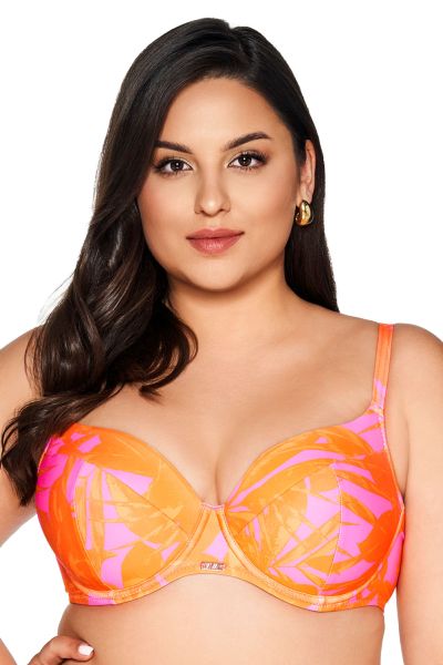 Ava Swimwear Tangerine UW Padded Bikini Bra Padded and underwired, full cup bikini bra. 70-100, D-L SK-214-TAN