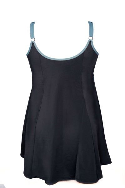 Plaisir Wave UW Tankini Sparkly Blue Tankini with built-in underwired cups. 42-56, C-H T0071-24/SPB