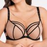 Gorsenia Tesora Soft Bra Beige & Black-thumb Underwired, non-padded mesh bra. 65-100, D-M K885