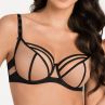 Gorsenia Tesora Soft Bra Beige & Black-thumb Underwired, non-padded mesh bra. 65-100, D-M K885