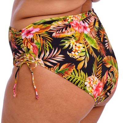 Elomi Tiger Valley Adjustable Bikini Brief Black High waist bikini briefs. 38-52 ES802373-BLK