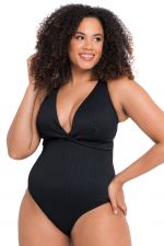 Elomi Plain Sailing Non-Wired Plunge Swimsuit Black
