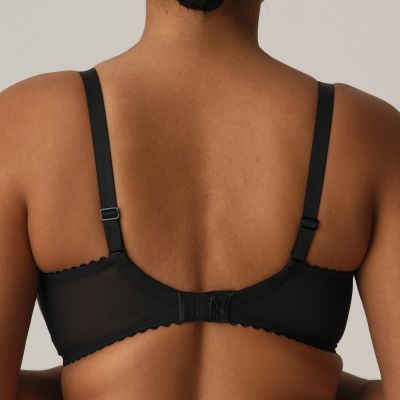 PrimaDonna Vallarta Full Cup Bra Black Leather Look Underwired, non-padded full cup mesh bra. 70-100 D-H 0163500-ZWA