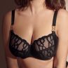 PrimaDonna Vallarta Full Cup Bra Black Leather Look-thumb Underwired, non-padded full cup mesh bra. 70-100 D-H 0163500-ZWA