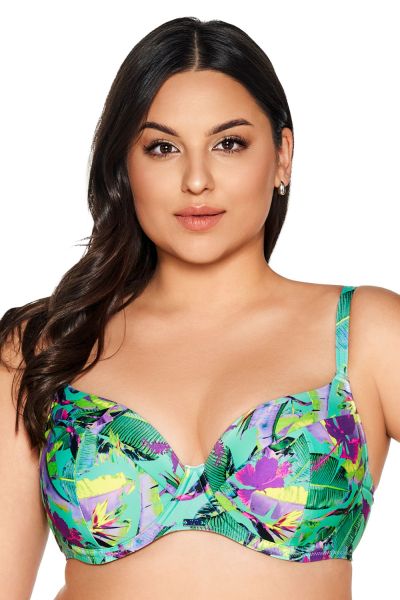 Ava Swimwear Vibrant UW Padded Bikini Bra Padded and underwired, full cup bikini bra. 65-100, D-L SK-210-VIB