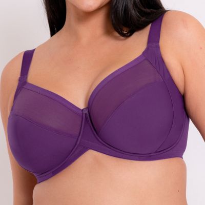 Curvy Kate Wonderfully Full Cup Bra Purple Underwired, non-padded full cup bra. 70-105, E-O CK-061-102-PUR