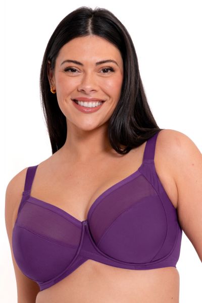 Curvy Kate Wonderfully Full Cup Bra Purple Underwired, non-padded full cup bra. 70-105, E-O CK-061-102-PUR